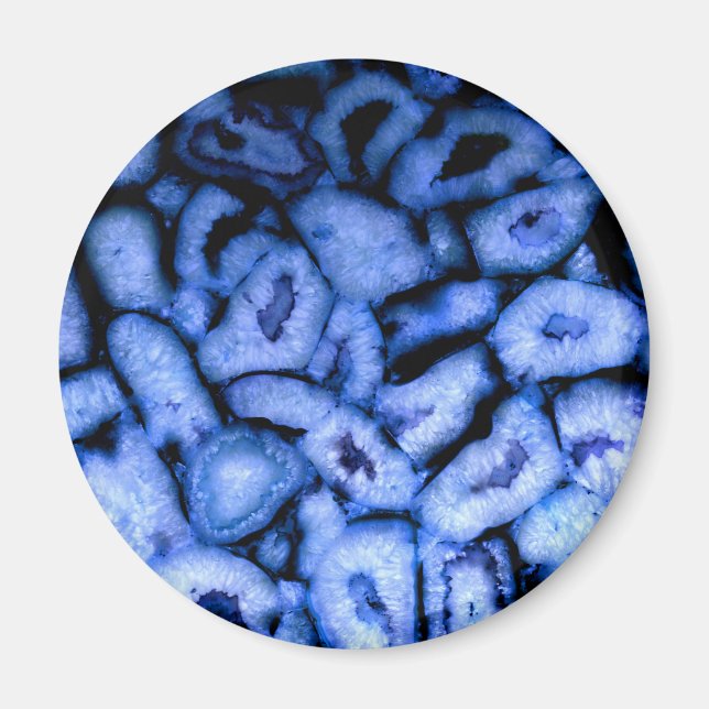 Blue Quartz Agate Geodes Magnet (Front)
