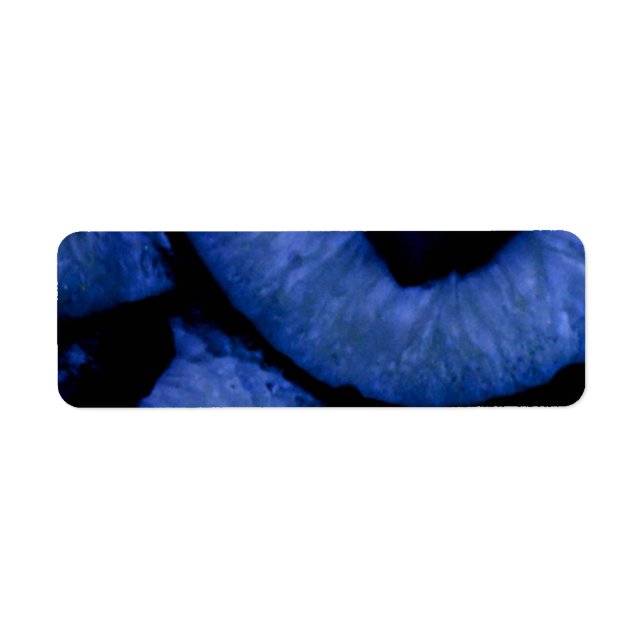 Blue Quartz Agate Geodes Return Address Label (Front)