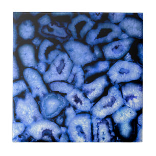 Blue Quartz Agate Geodes Tile
