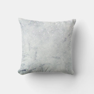 Blue Quartz Gray Veins Modern Marble Gold Gemstone Cushion