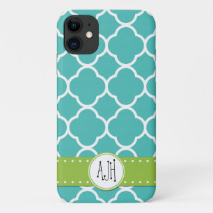 Blue Quatrefoil, Moroccan Trellis, Monogram iPhone 11 Case