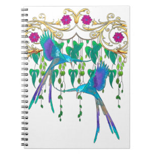 Blue Quetzal Bird Notebook