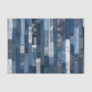 Blue Quilt Design Decoupage, Craft or Gift Tissue Paper