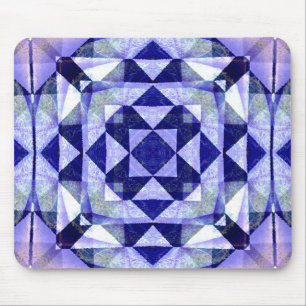 Blue Quilt Digital Art Abstract Mousepads