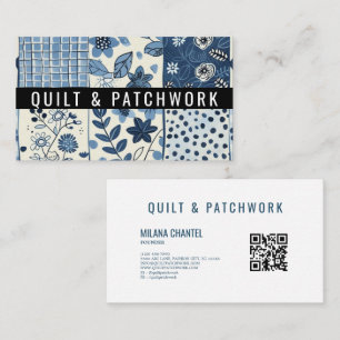 Blue Quilt Patchwork Handmade Clothing Business Card