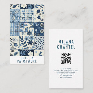 Blue Quilt Patchwork Handmade Clothing Business Card