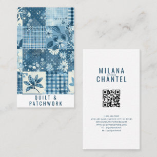 Blue Quilt Patchwork Handmade Clothing Business Card