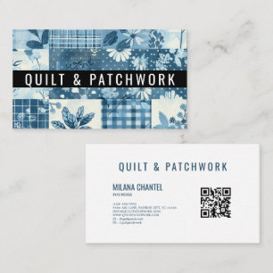 Blue Quilt Patchwork Handmade Clothing Business Card