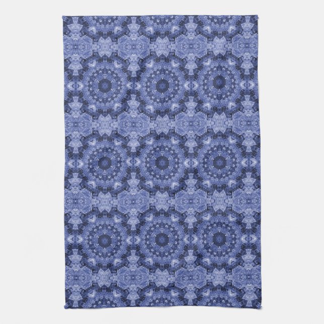 blue quilt tea towel (Vertical)