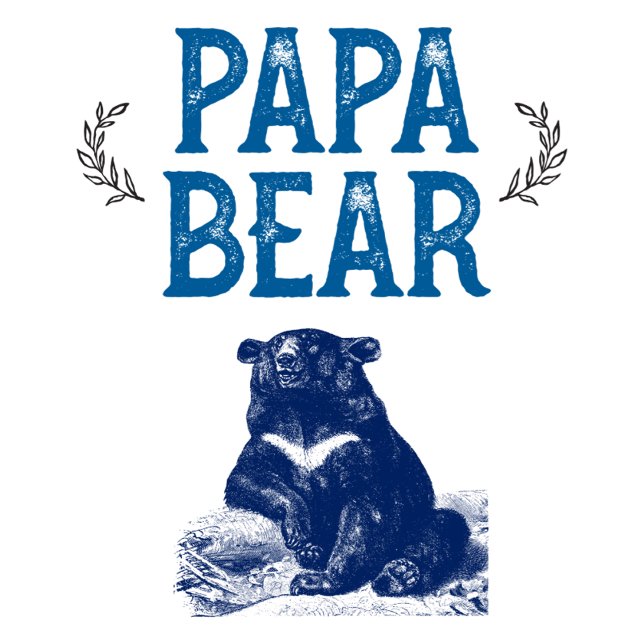 Blue Quirky Papa Bear Mug (Creator Uploaded)