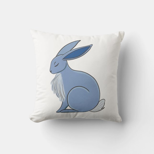 Blue Rabbit Cushion (Front)