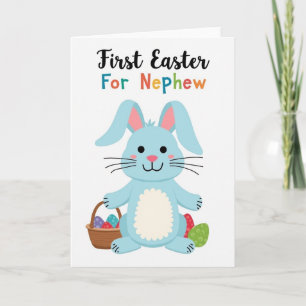 Blue Rabbit First Easter Card