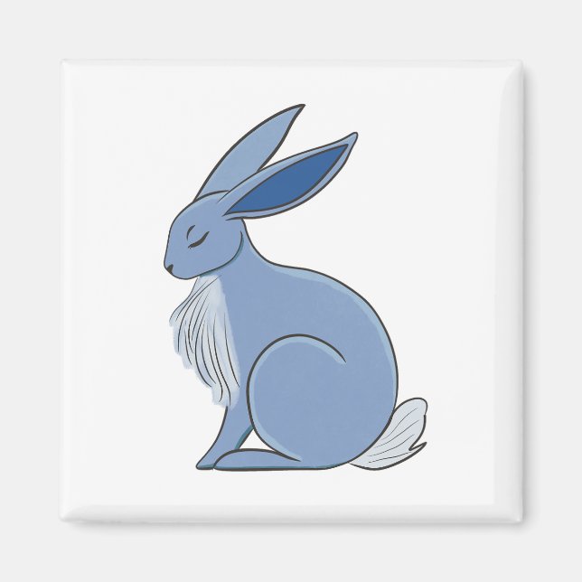 Blue Rabbit Magnet (Front)