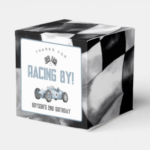 Blue Race Car Birthday Party Favour Box