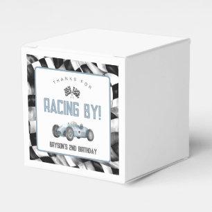 Blue Race Car Birthday Party Favour Box