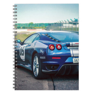 Blue Race Car Notebook