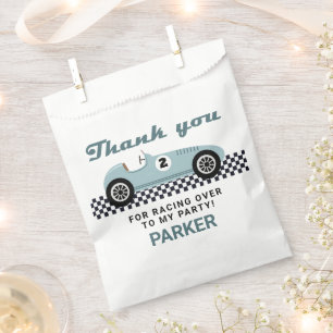 Blue Race Car Racing Birthday Party Favour Bag