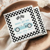 Blue Race Car Ready Set Go Baby Shower