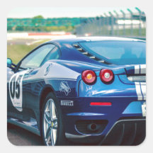Blue Race Car