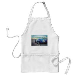 Blue Race Car Standard Apron