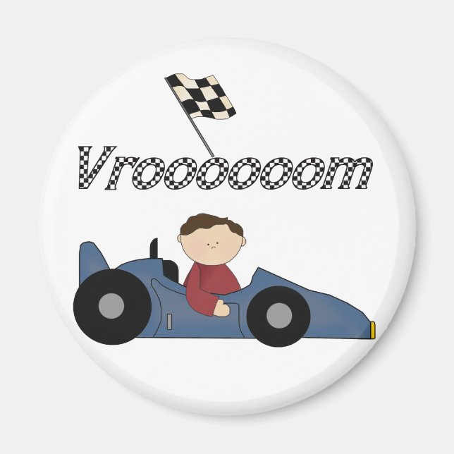 Blue Race Car Tshirts and Gifts Magnet (Front)