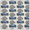 Blue Race Car with Chequered Flag