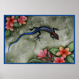 Blue Racer Skink Poster