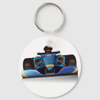 Blue Racing Car Key Ring