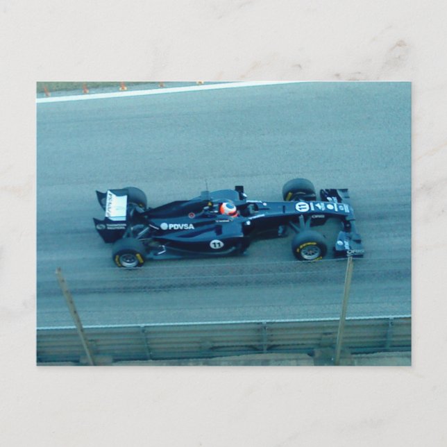 Blue Racing Car Postcard (Front)
