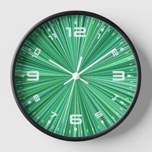 Blue Radial Stripes Background-23156 Clock