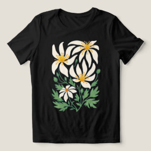 Blue Radiance Women’s Abstract Floral T‑Shirt Tri-Blend Shirt