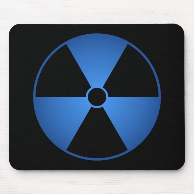 Blue Radiation Symbol Mousepad (Front)