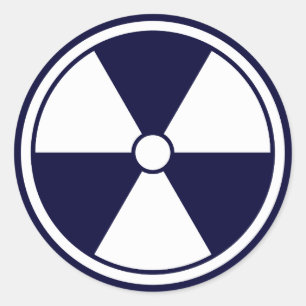 Blue Radiation Symbol Sticker
