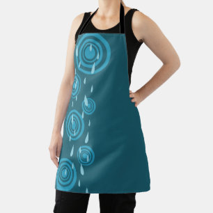Blue Rain Apron