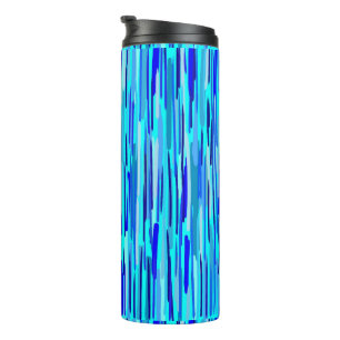 Blue Rain Drops Abstract  Thermal Tumbler