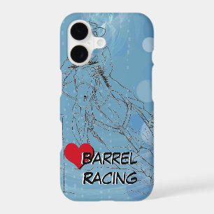 Blue Rain Heart Barrel Racing