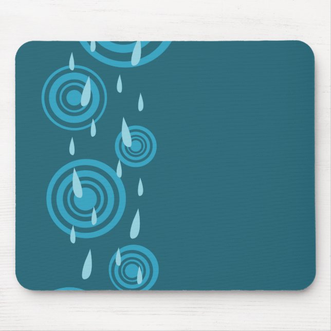 Blue Rain Mouse Pad (Front)