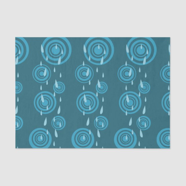 Blue Rain Tissue Paper (Front)