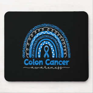 Blue Rainbow Blue Colon Cancer Awareness Mouse Pad