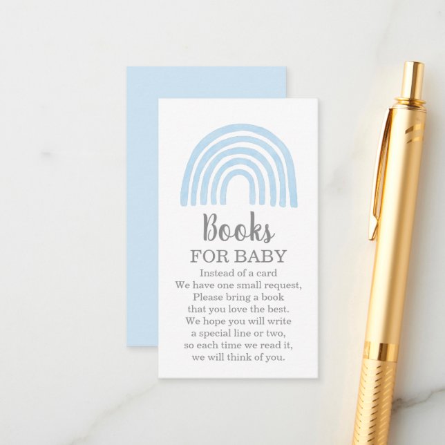 Blue Rainbow books for baby Enclosure Card (Front/Back In Situ)