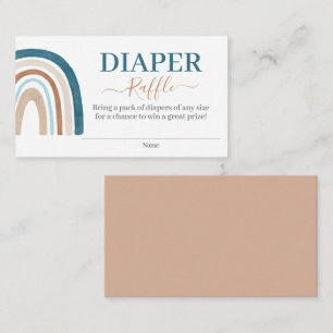 Blue Rainbow Diaper Raffle Enclosure Card