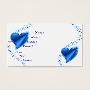 blue Rainbow Heart with Stars