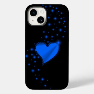 Blue Rainbow Heart with Stars Case-Mate iPhone 14 Case