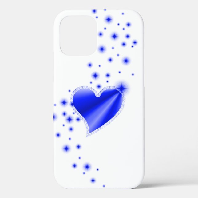 Blue Rainbow Heart with Stars Case-Mate iPhone Case (Back)