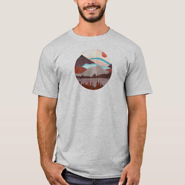 Blue Rainbow Landscape T-Shirt (Front)