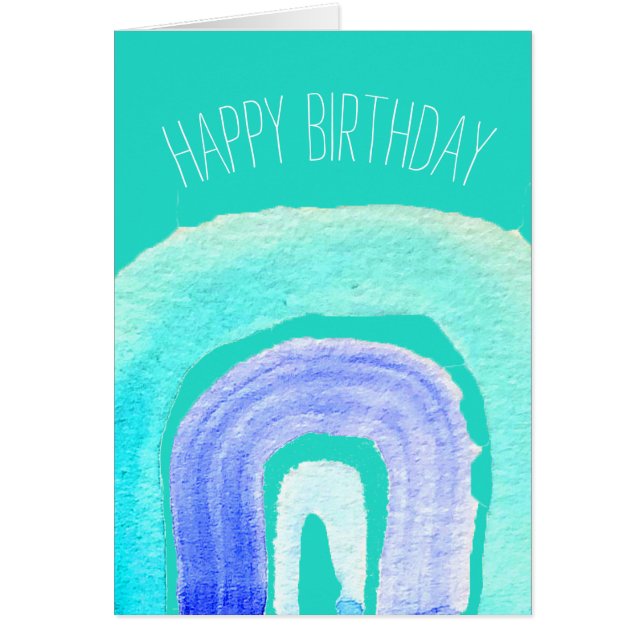 Blue Rainbow love watercolor (Front)