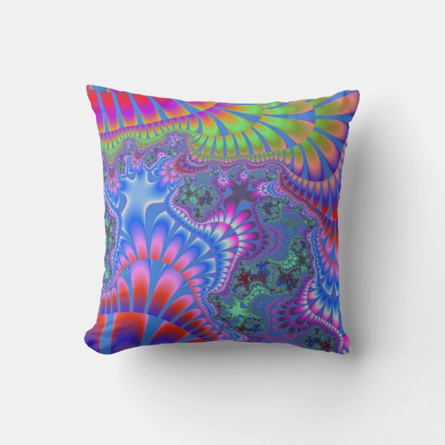 Blue Rainbow Melt Cushion (Front)
