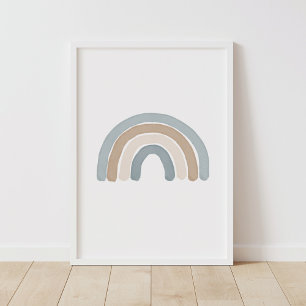 Blue Rainbow Neutral Boy Nursery Decor