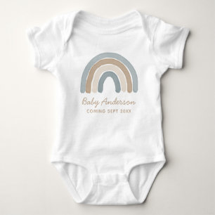Blue Rainbow Pregnancy Announcement Baby Bodysuit