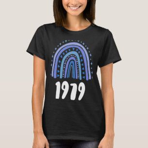 Blue Rainbow Year Of Birth 1979 Birthday T-Shirt